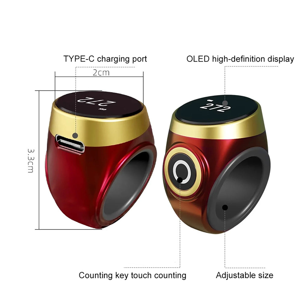 Digital Tasbih Counter Ring | Rechargeable Zikr Prayer Counter