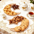 Ramadan Crescent Moon Serving Tray | Elegant Iftar Dessert & Fruit Tray