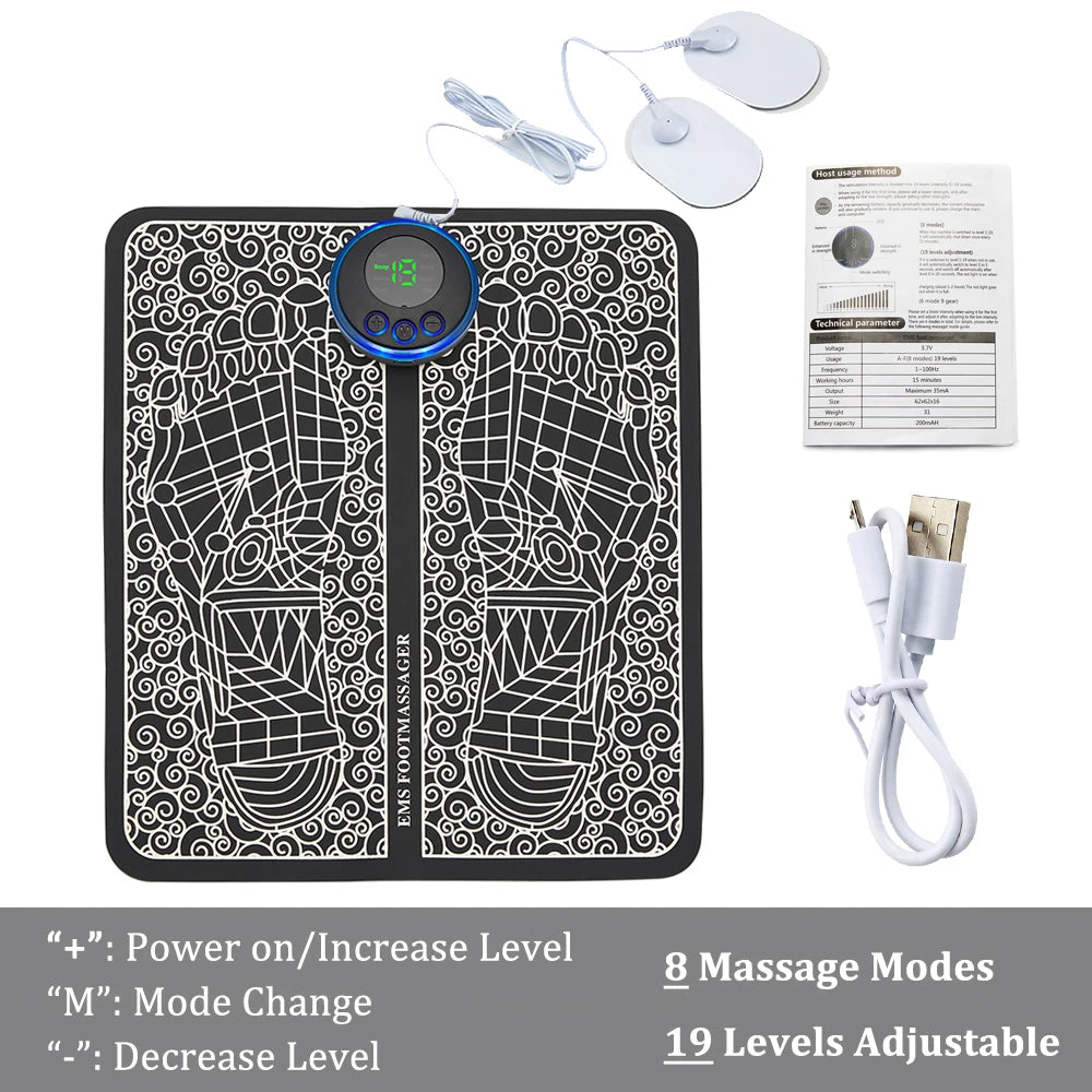 EMS Foot Massager Mat | Electric Muscle Stimulator for Relaxation & Recovery