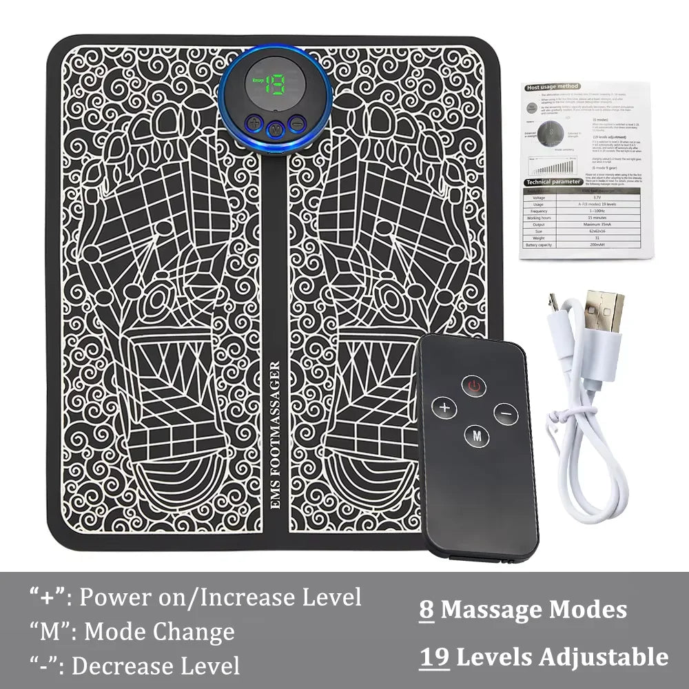 EMS Foot Massager Mat | Electric Muscle Stimulator for Relaxation & Recovery