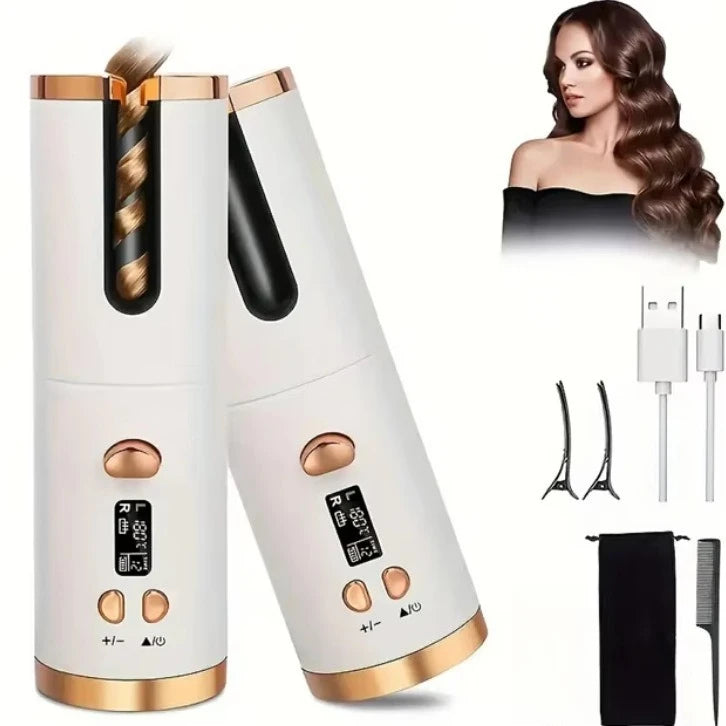Cordless Automatic Hair Curler | Fast Heat Rechargeable Styling Tool