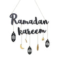 Ramadan Kareem Wooden Hanging Wall Decor | Elegant Eid Home Decoration