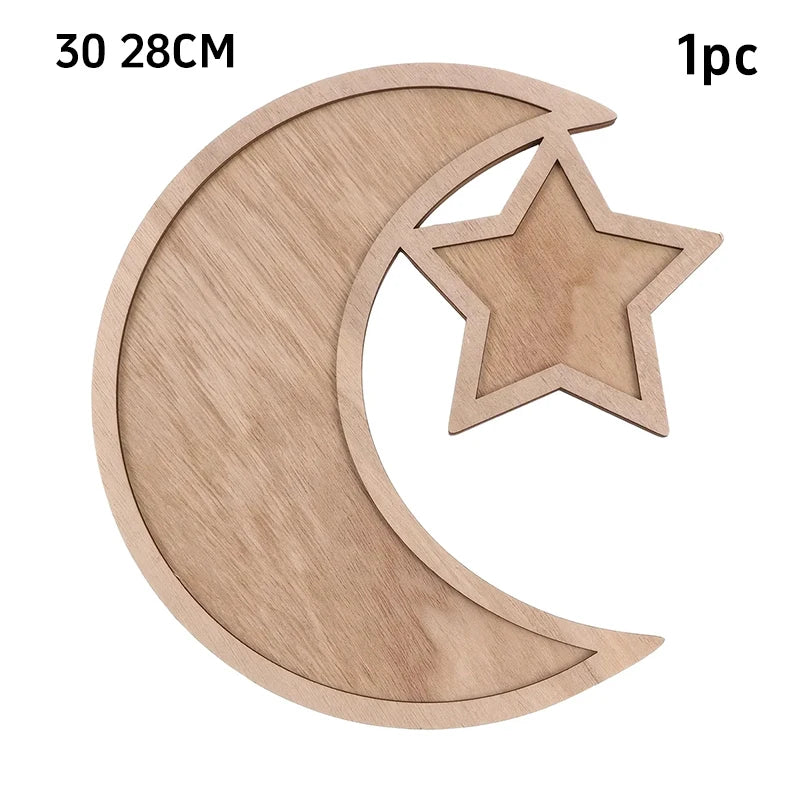 Ramadan Crescent Moon Serving Tray | Elegant Iftar Dessert & Fruit Tray