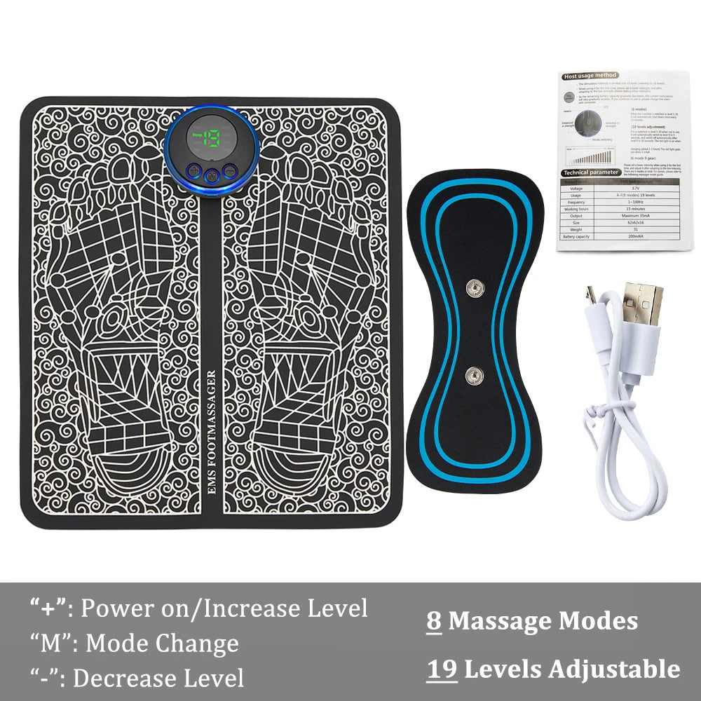 EMS Foot Massager Mat | Electric Muscle Stimulator for Relaxation & Recovery