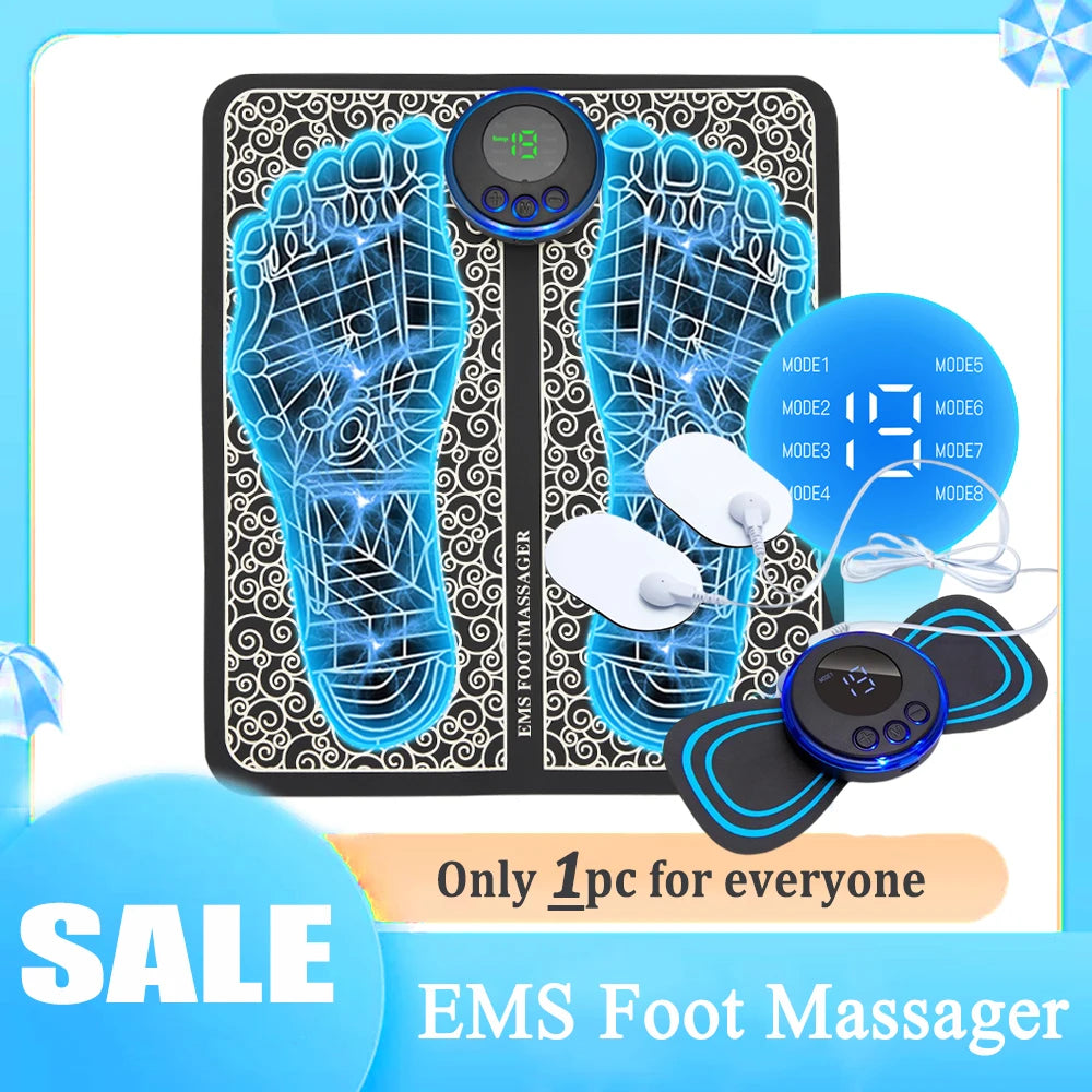 EMS Foot Massager Mat | Electric Muscle Stimulator for Relaxation & Recovery
