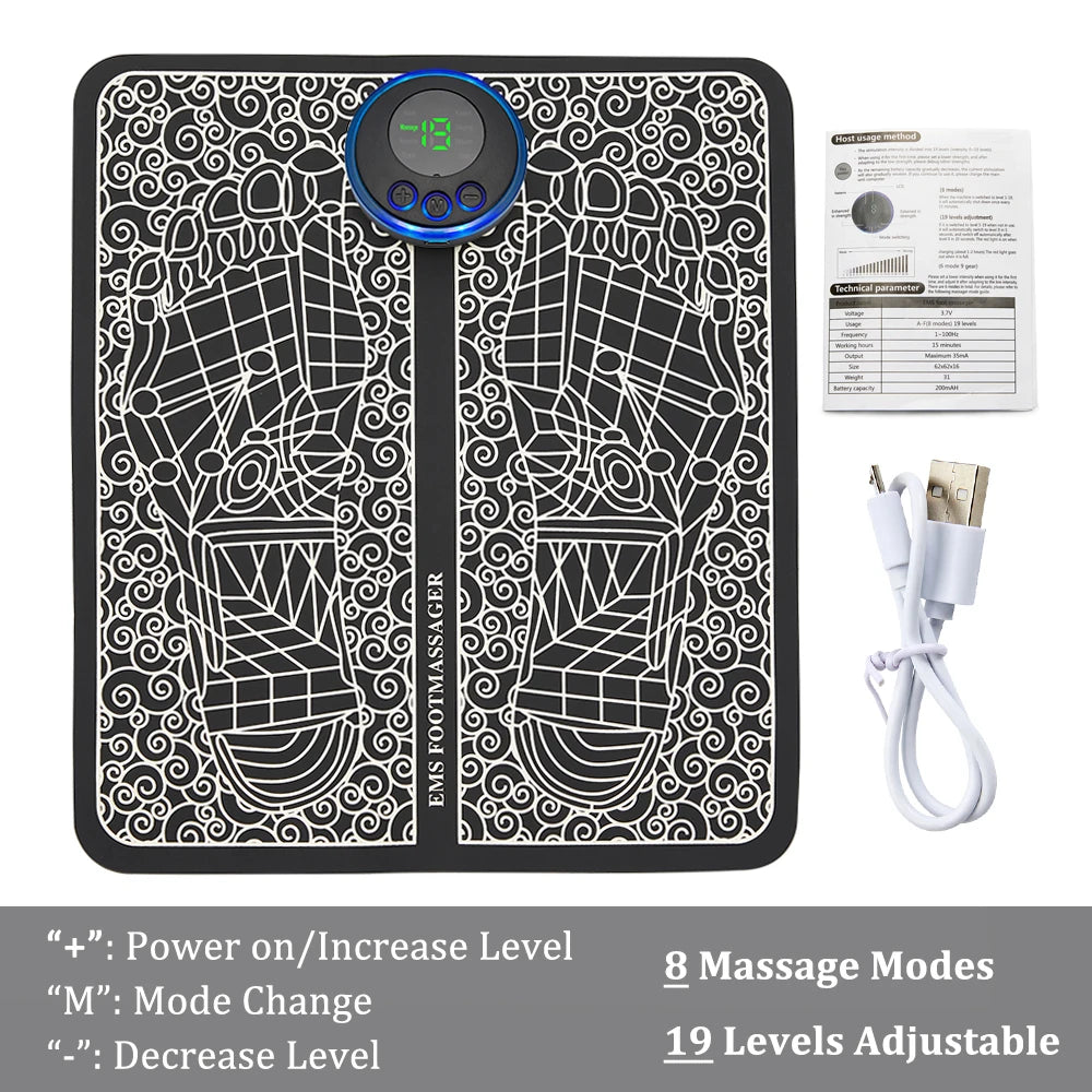 EMS Foot Massager Mat | Electric Muscle Stimulator for Relaxation & Recovery